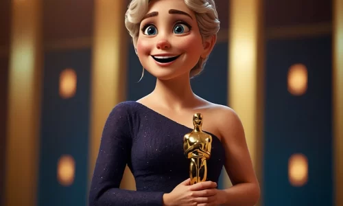 Critica - Imagem de uma mulher recebendo o Oscar